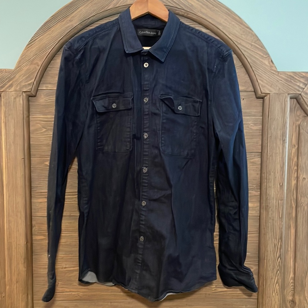 Calvin Klein men’s denim button up